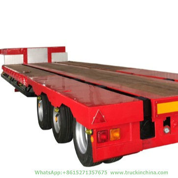 Customizing 60t Lowboy 3 Axles Air Suspension Plateform Semi Trailer&Nbsp;