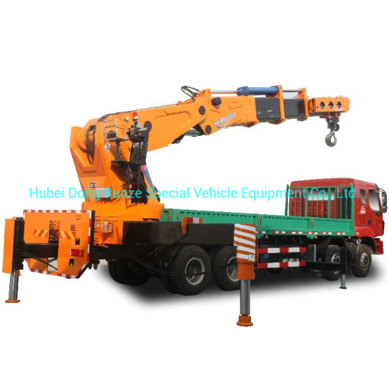 Dongfeng Hydraulic Truck Mounted Crane 80ton Sq1600zb6 Max Lifting Moment 1600 Kn. M