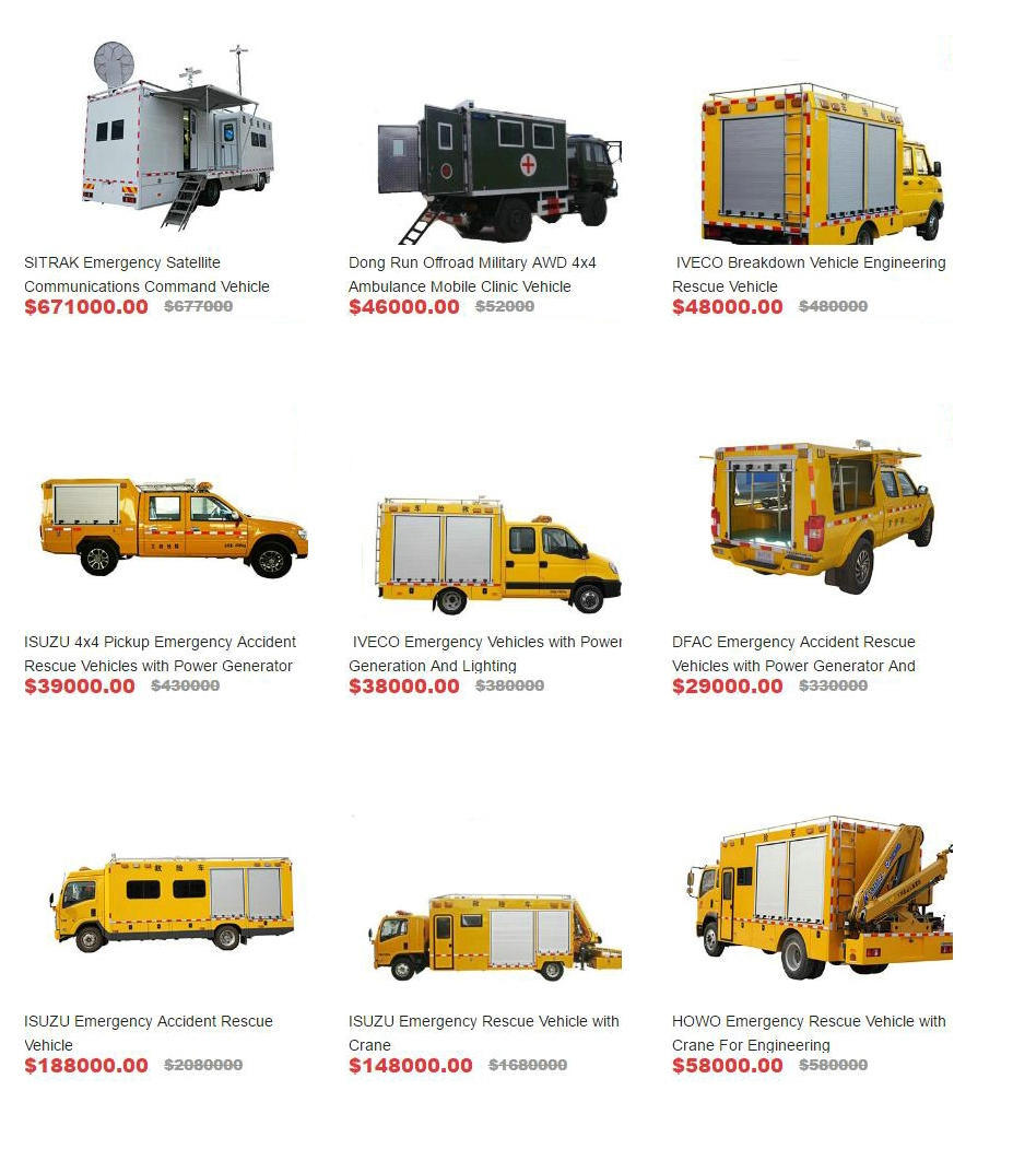 Iveco Emergency Vehicles with Power Generation Lighting Lamp Customizing