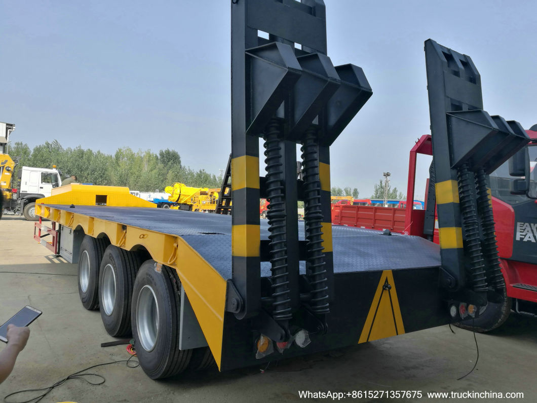 3 Germany BPW 14t Axles Low Bed Trailer 60 Tons Customizing with 20FT Container Locks (12.8*3*3m) CIF Momombasa