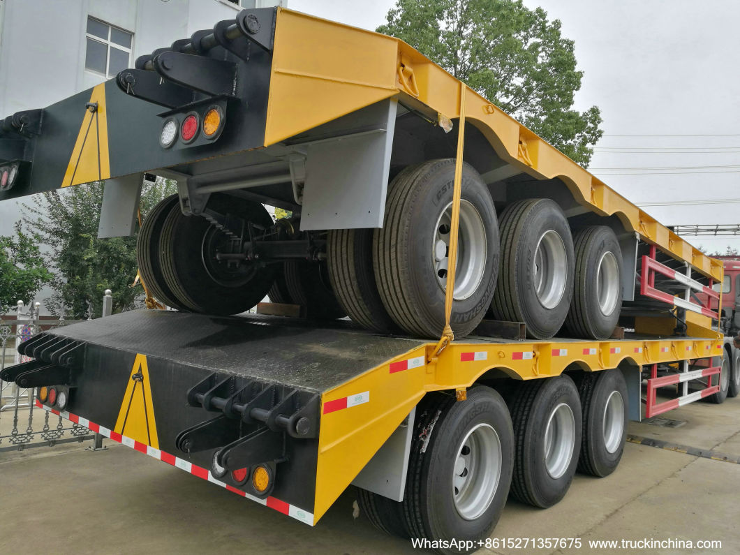 3 Germany BPW 14t Axles Low Bed Trailer 60 Tons Customizing with 20FT Container Locks (12.8*3*3m) CIF Momombasa