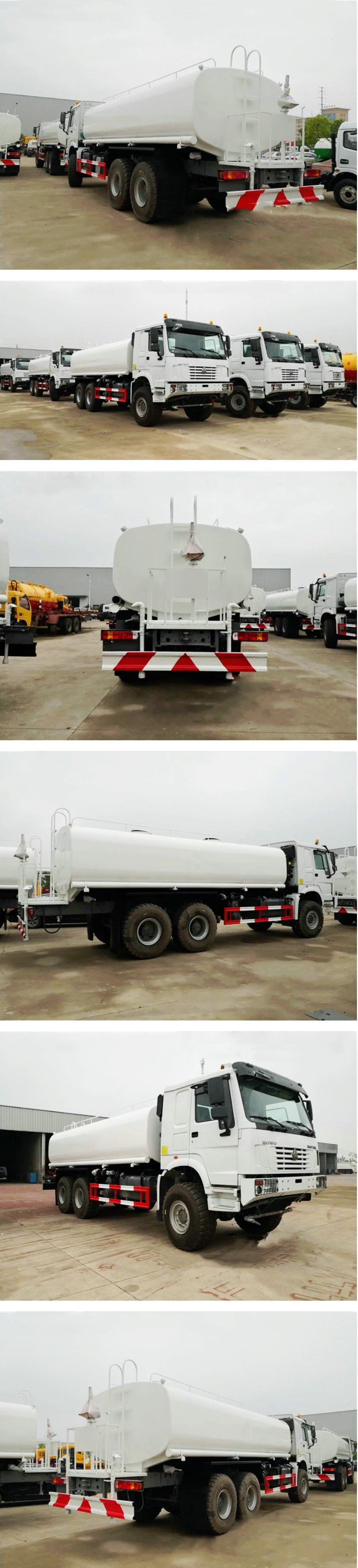 Wholesale HOWO off Road 6X6 Awd Water Tanker Truck (20m3-24m3 Water Tank Bowser Sinotruck) to Tema Ghana