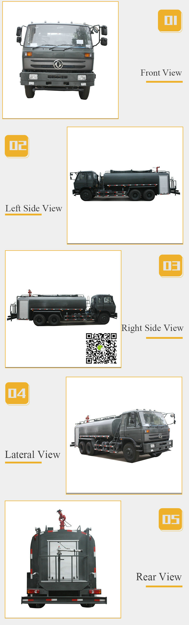 Df Water Tanker with Fire Pump Truck (20, 000L Sprinkler Truck / Watering Cart)