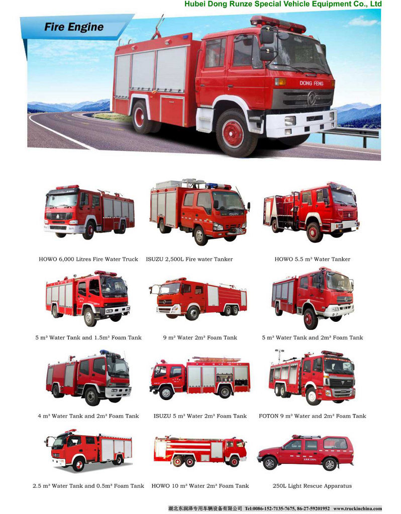 Df Water Tanker with Fire Pump Truck (20, 000L Sprinkler Truck / Watering Cart)
