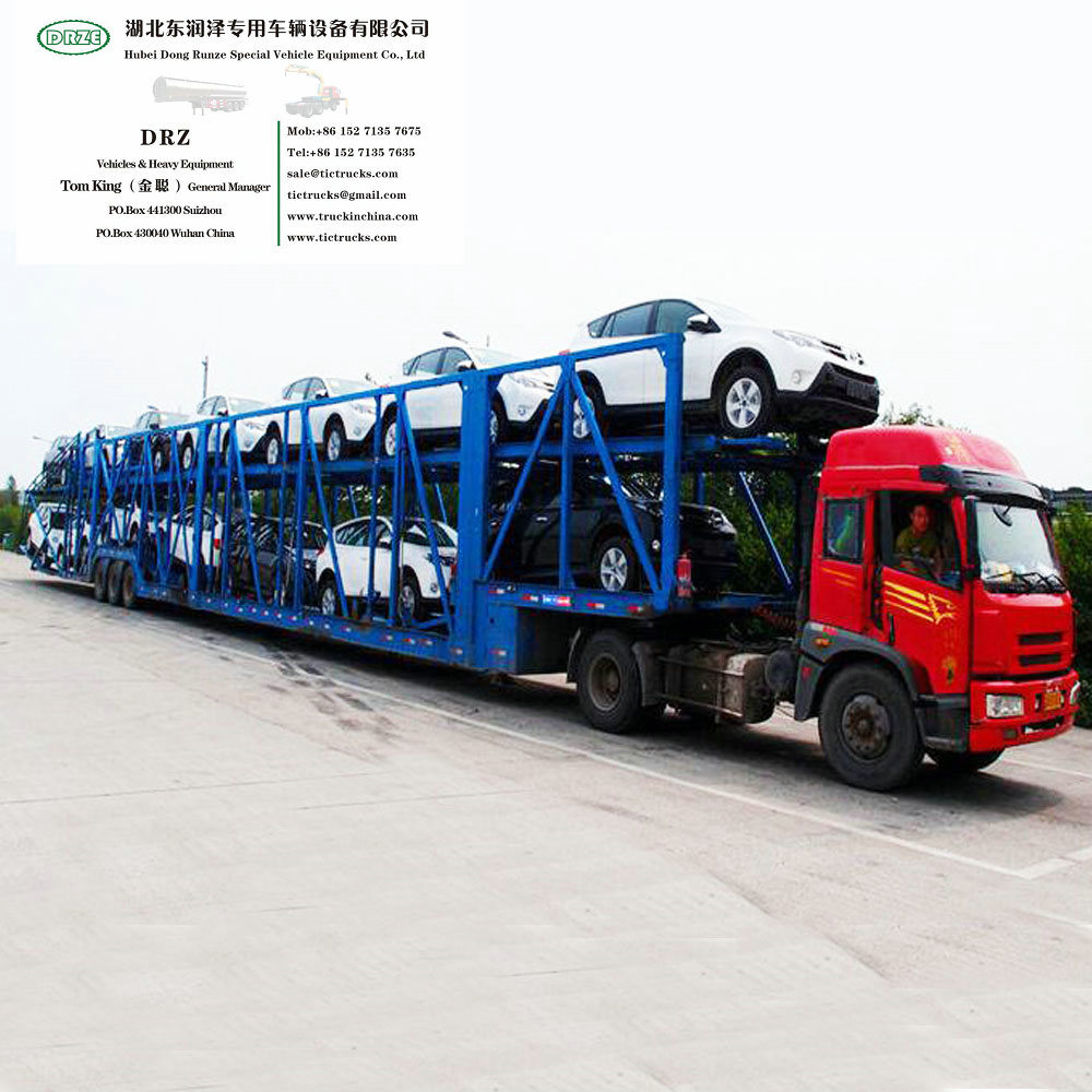 Customization Hydraulic Double Deck Car Carrier Semi Trailer (6-12 Units Car Transport Van Trailer)