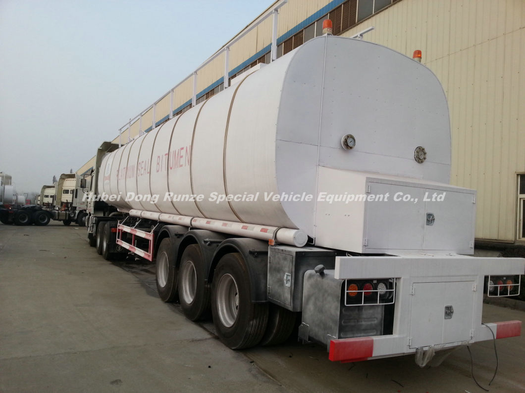 Insulated Bitumen Tanker Trailer Semitrailer 50cbm (Asphalt Tank) with Two Burner Heater