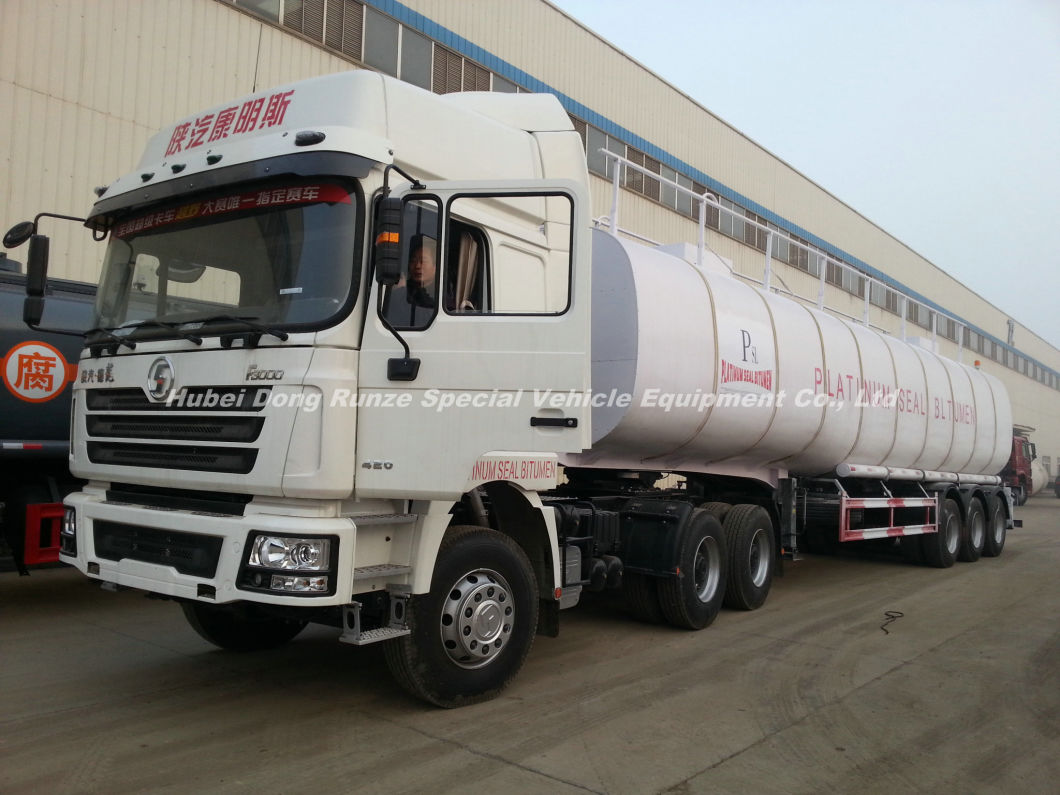 Insulated Bitumen Tanker Trailer Semitrailer 50cbm (Asphalt Tank) with Two Burner Heater