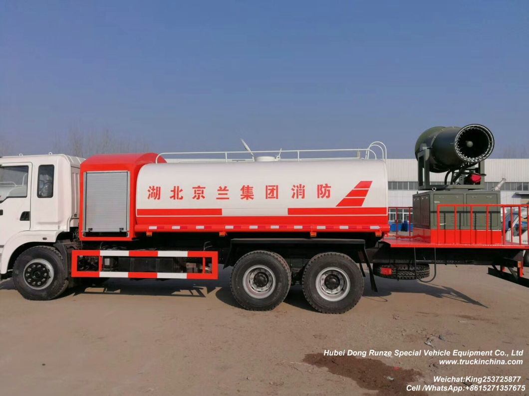 Dongfeng 6X4 Dust Suppression Vehicle, 15m3 Water 50/60/80/100 Meters Fog Disinfection Tanker