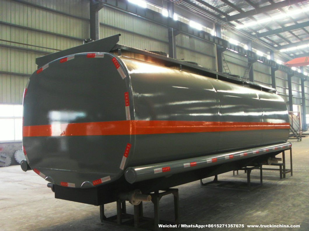 HCl Acid Liquid Transport Tanks (Hydrochloric Acid Tanks Acid Tanker Steel Lined PE Road Chemical Tank 16000L -17500L)