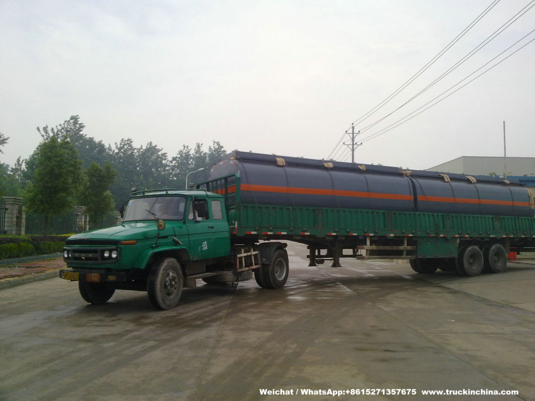 HCl Acid Liquid Transport Tanks (Hydrochloric Acid Tanks Acid Tanker Steel Lined PE Road Chemical Tank 16000L -17500L)