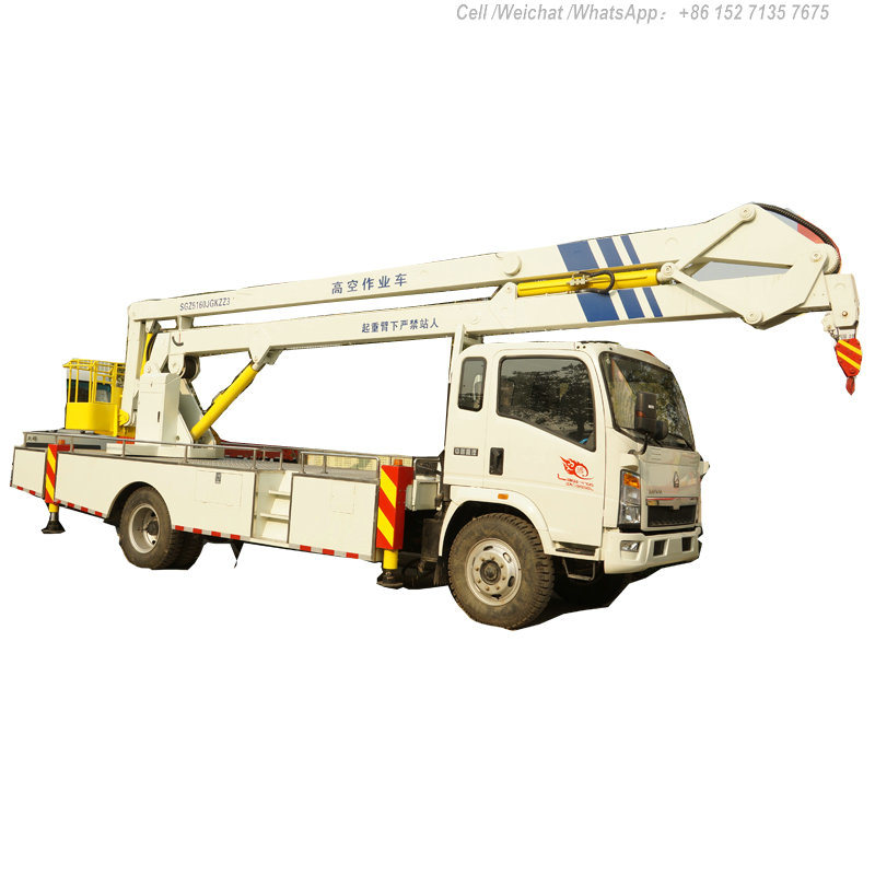 Aerial Work Platform HOWO Truck Mounted (14m-18m Bucket Man Lift)