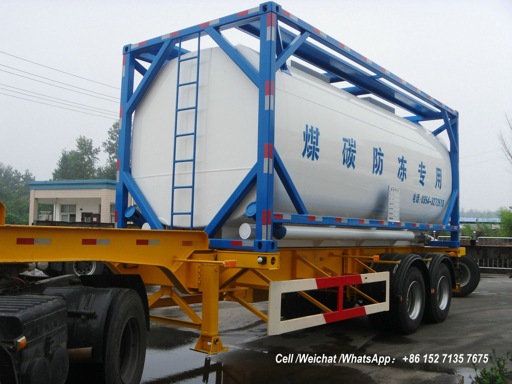 Automotive Antifreeze ISO Tank Container 20FT (Steel Lined Plastic -LLDPE For Storage Ethylene Glycol, Diethylene Glycol Antifreeze)