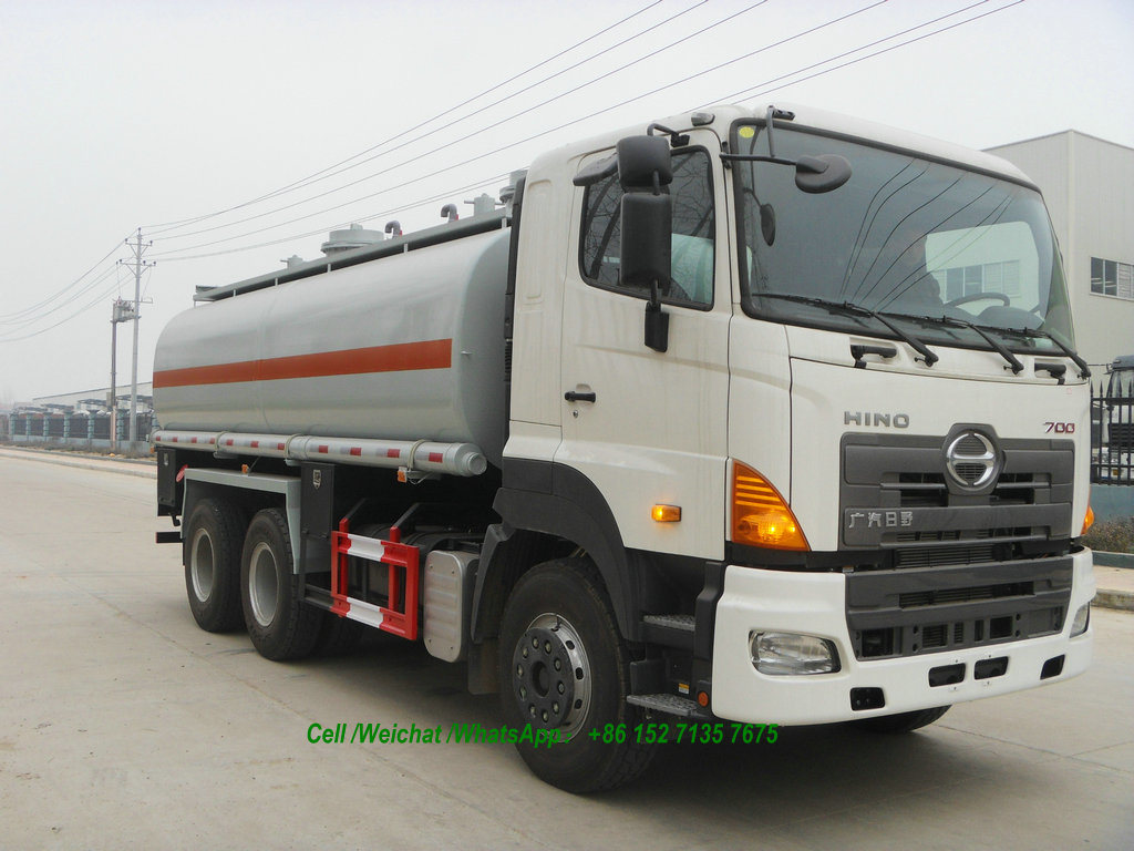 Hino 700 6X4 Tanker Truck 350HP 15000~16000L (For Chemical Acid Liquid, Drink Water, Oil, Carbon Steel / Stainless Steel, Lined PE Tank)
