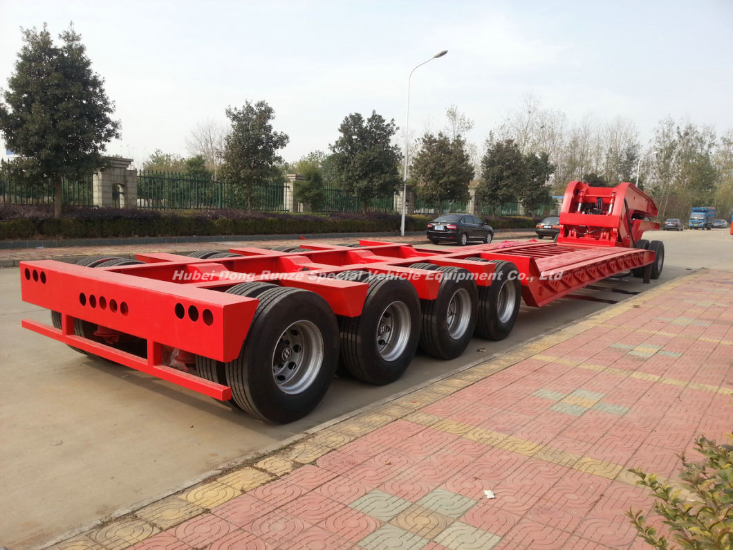 200ton Hydraulic Detachable Gooseneck Lowbed Trailer 6 Axles Front Loading with Removable Dolly Trailer with Detachable Gooseneck