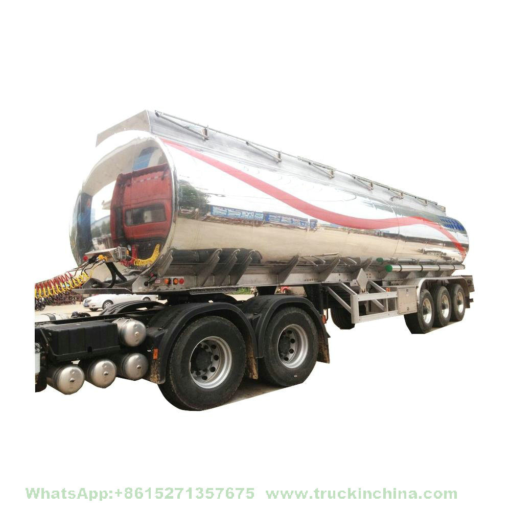 Road Tanker Aluminium Tank Trailer for Transport Fuel Oil Super Diesel, Jet Al, Kerosene, Aluminum Trailer for Sale
