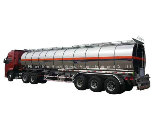 Drz Ammonium Nitrate Emulsion Tank Semi Trailer Insulated Cladding Stainless Steel Shell 27.3cbm Un2426