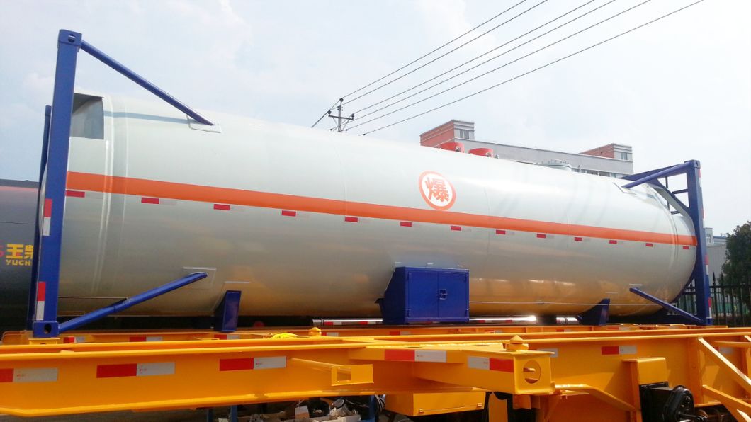 30FT ISO Tank Container for Road Transport LPG Gas Propane, Liquid Sulfur Dioxide, Lquid Gas, Isobutane, Dimethyl Ether 30cbm