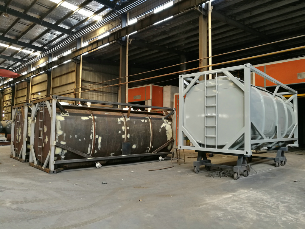 UN 1790 ISOTANK For HYDROFLUORIC ACID And Sulfuric Acid Chemical Mixtures , (20FT Tank Conainer)Liquid NaCLO 18,000Liers -20,000Liers HF ( 48%),H3PO4 (10%-85%)