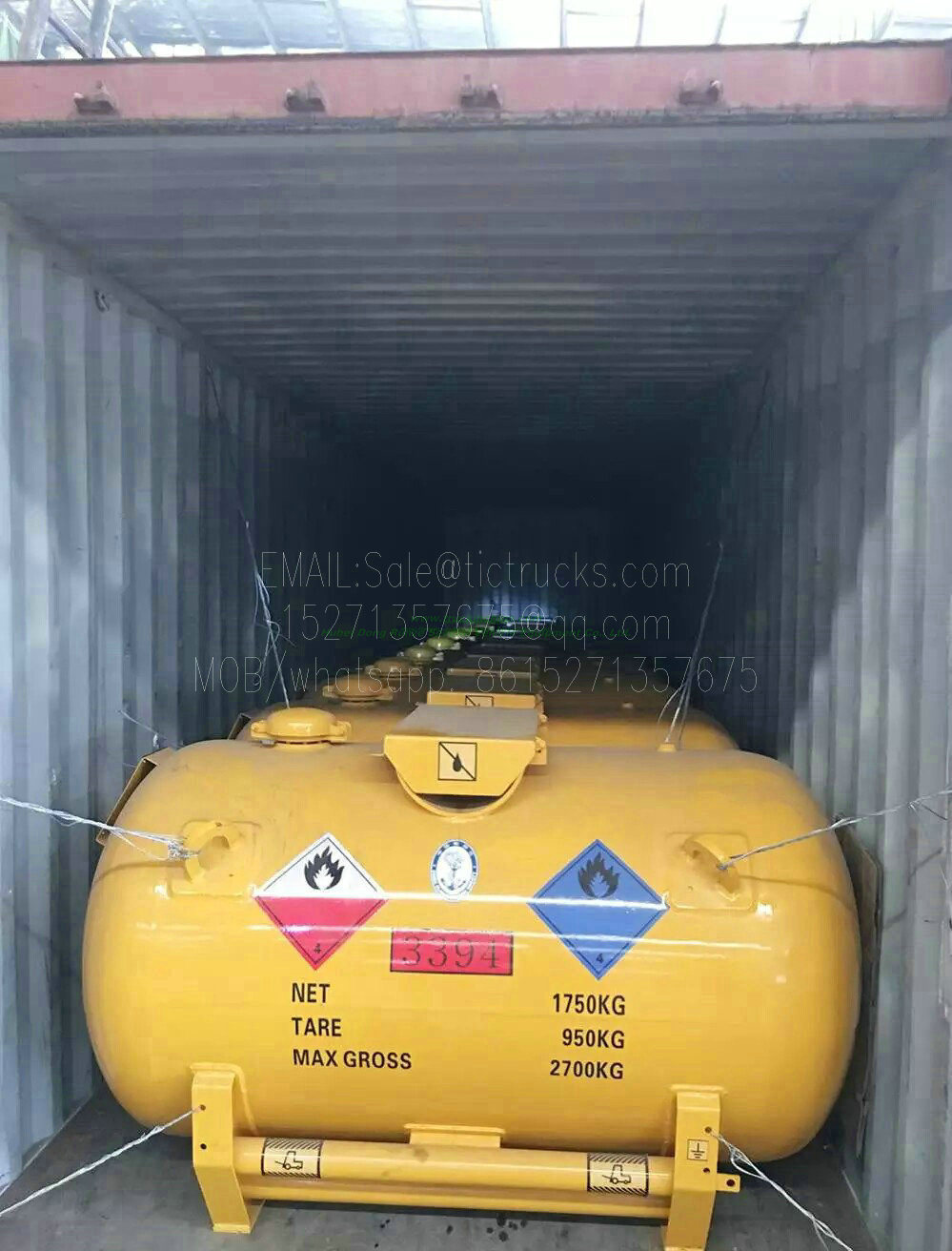 Triethylaluminum (TEAL) Alky Portable Tank Container C6h15al Un3399, Un3394 Capacity 1880liters Adr/Rid Organometallic Substance, Liquid, Water- Reactive