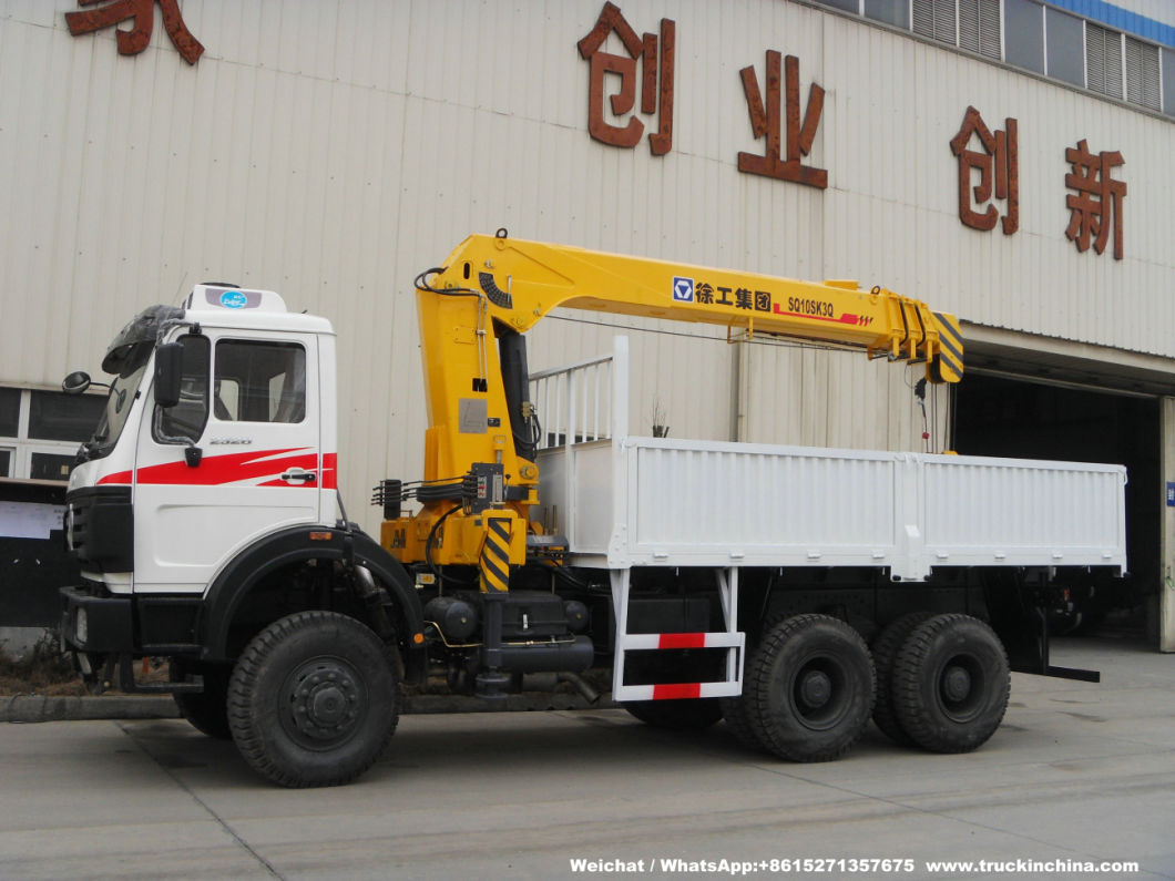 Beiben off Road Crane Truck with 10t Telescopic Boom (6X6 Trucks Mounted Crane)