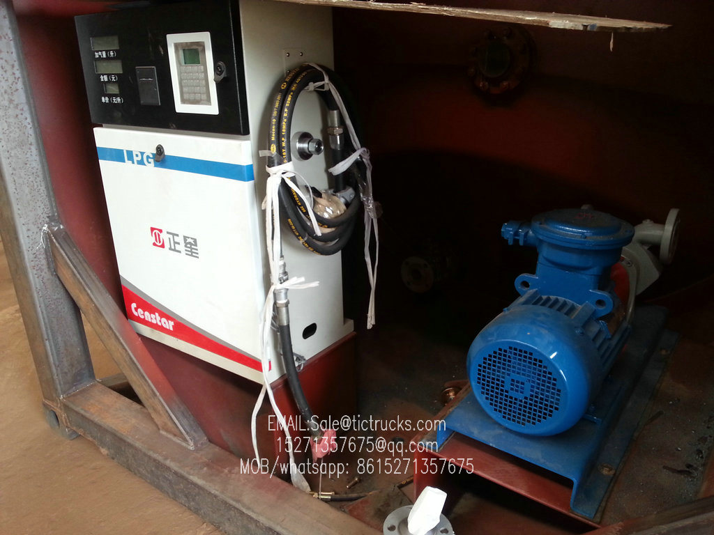 20FT ISO LPG Tank Container (DEM, Isobutane, cooking gas) Custermizing Mounted with Motor Pump Dispenser