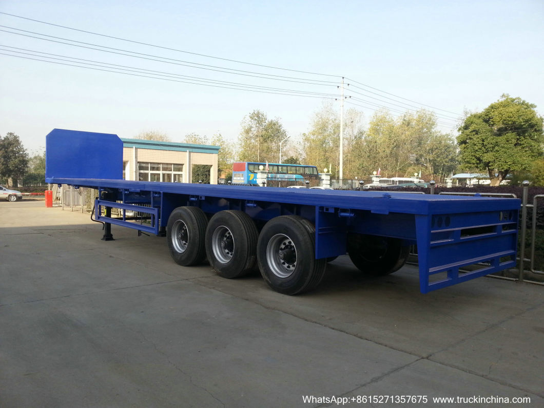 40FT Flatbed Container Semi Trailer (Flatbed Container Trailer With Front Board)