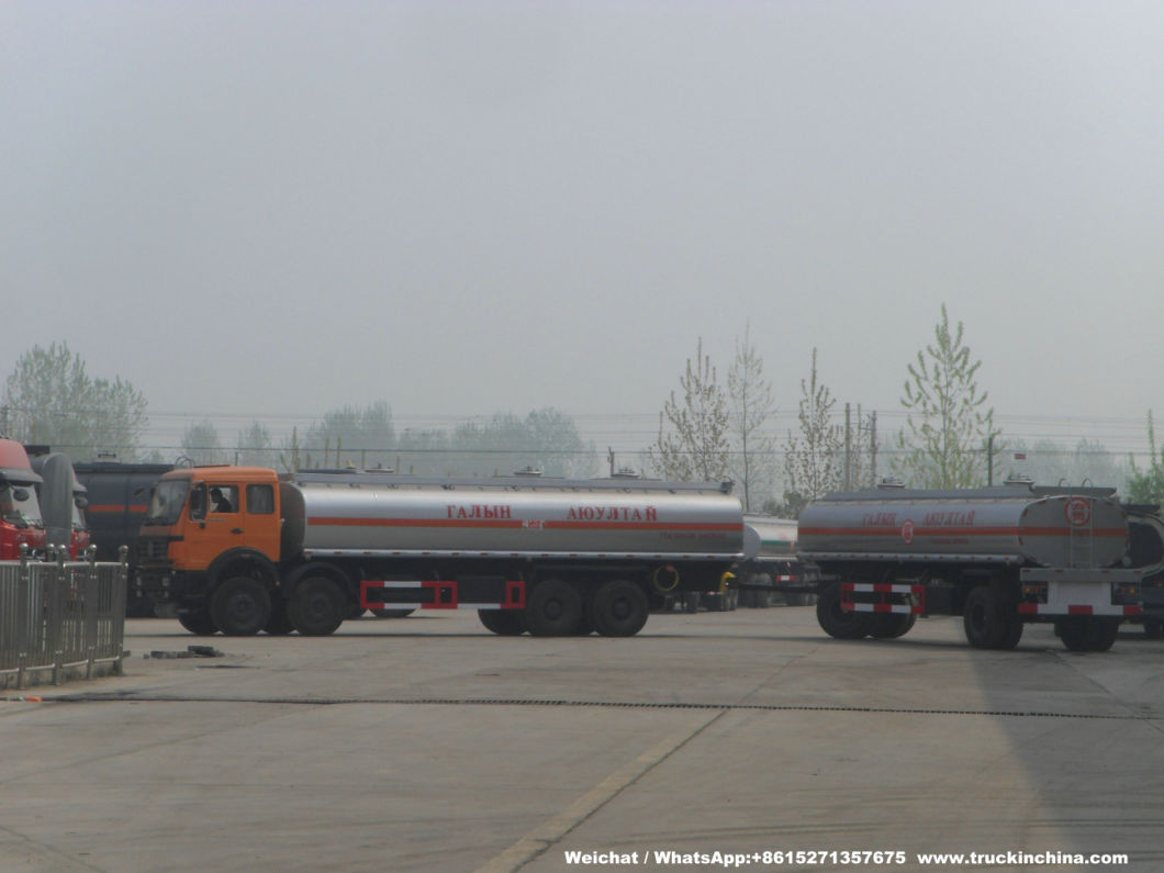 Beiben (North Benz 8X4 Tanker) 30000L +15000 Liters Fuel Tank Truck with Full Tank Trailer
