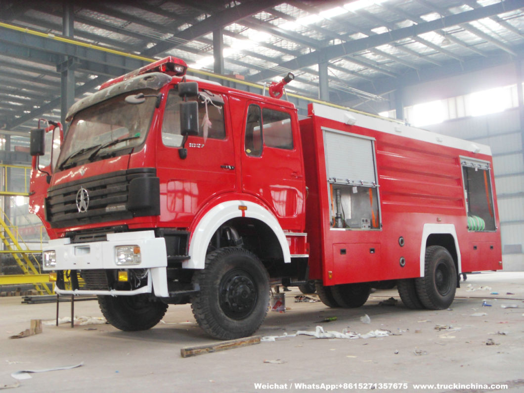 Double Cabin Beiben 4X4 Water Tanker Fire Truck for Sale (Fire Pumper, Fire Fighting Vehicle, Fire Tender)