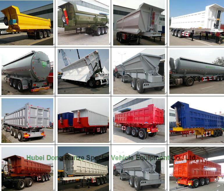 6 Axles Trailer Tipper 80ton-100ton Heavy-Duty for 100 Ton Mangenese and Bauxite Ores Transport
