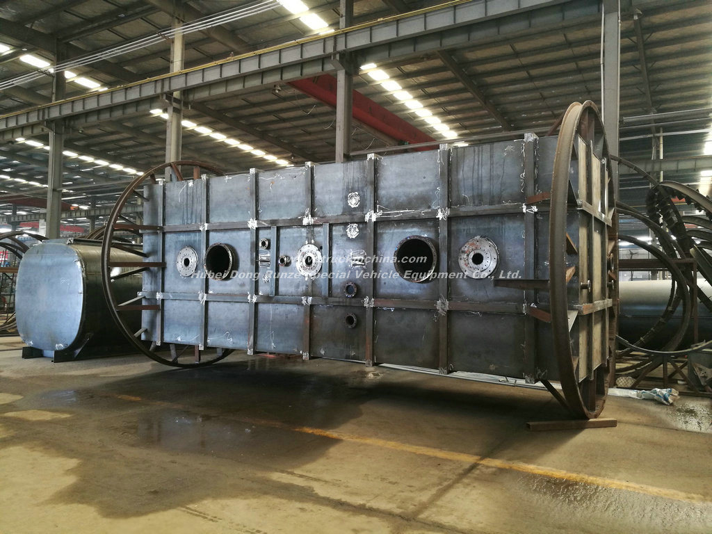 Skid 500 Bbl Frac Tank Steel Lined PE for Oilfield Chemical Contain (Skid With Motor Pump and Reactor Motor Stirring For Mxing HCl Hydrochloric Acid)