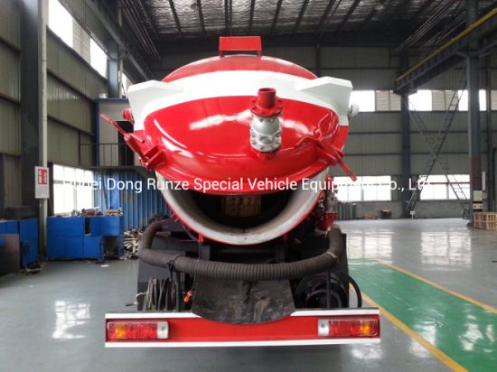 Beiben 1627 Vacuum Tanker Combined Sewer Jetting Tank a 6000ltrs of Solid Liquid Human Waste Tank Part B 4000litrs of Clean Water for Cleaning and Flushing