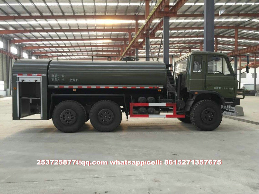 Dongfeng 6wd off Road Spray Water Sprinkler Truck 9tons (6X6 Tanker Bowser with Pump)