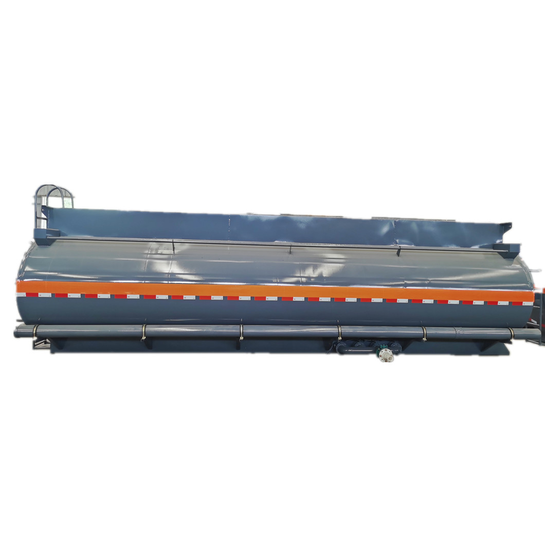 18MT Hydrochloric Acid Chemical / Acid Tanker Trucks Body Elliptical Tank For Sale PE Lined 16mm 