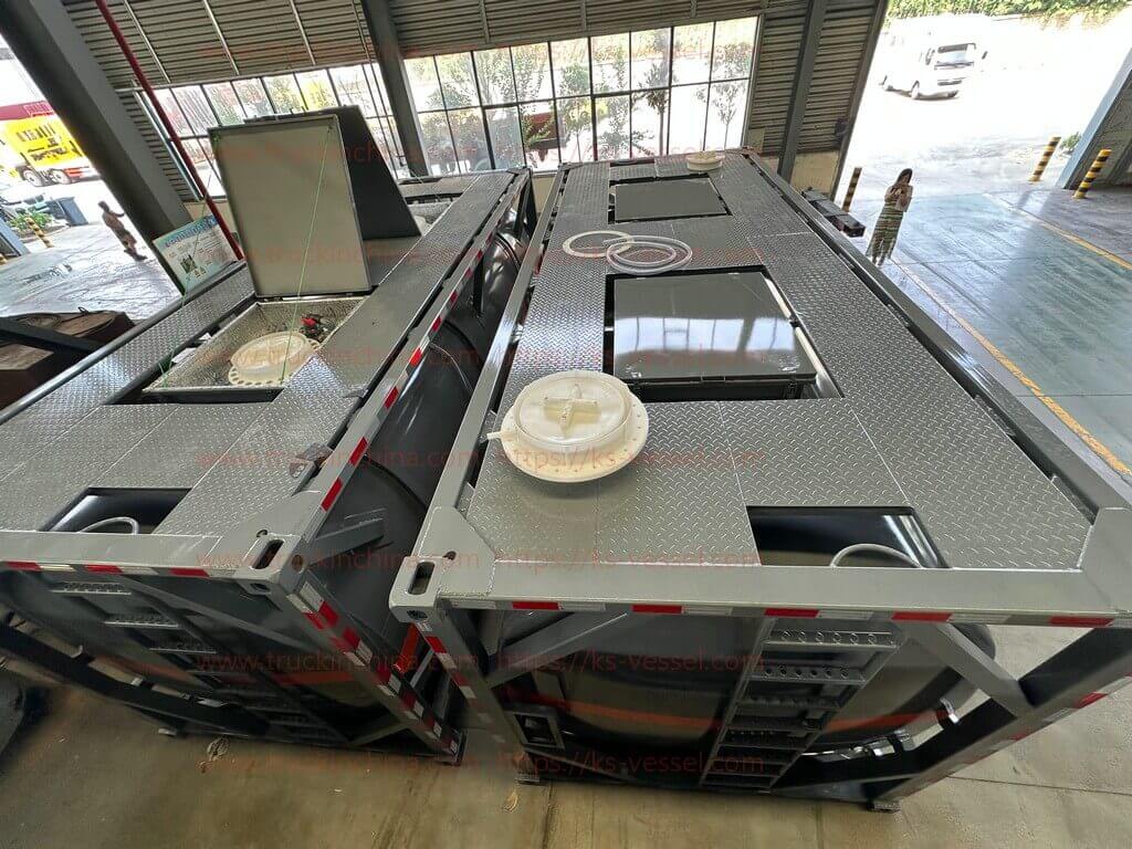 T7 T14 PE lined ISO Tank Container for HCL PAC Hydrochloric Acid Chemical Poly Aluminum Chloride (86)