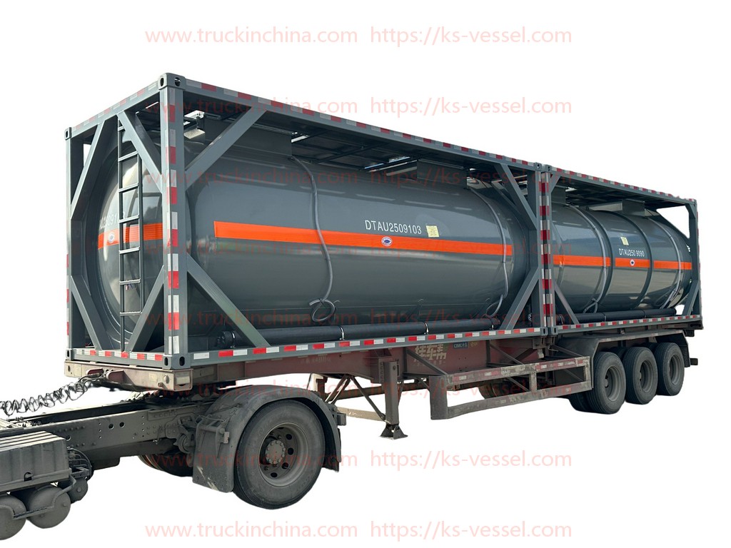  T7 T14 PE Lined ISO Tank Container for Hydrogen Peroxide (H₂O₂) HCL,KOH Potassium Hydroxide for India