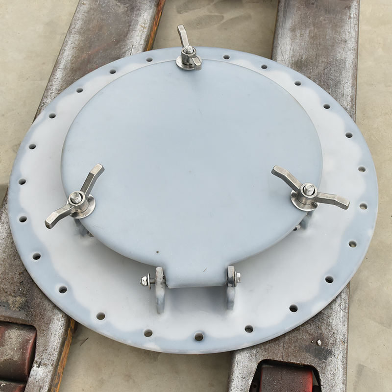 Steel Lined Plastic Manhole Cover for Hcl acid Chemical tanks (2)