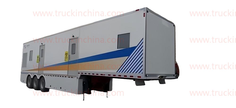 13.6m Mobile Clinic Digital X-ray CT Medical Diagnosis And Medical Testing Medical Semi-trailer 