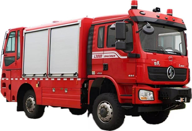 SHACMAN Emergency Rescue Fire Truck Mounted with Excavator