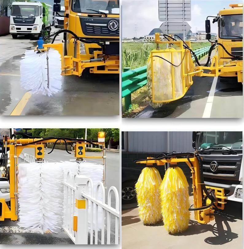 SHACMAN Guardrail cleaner truck (3)