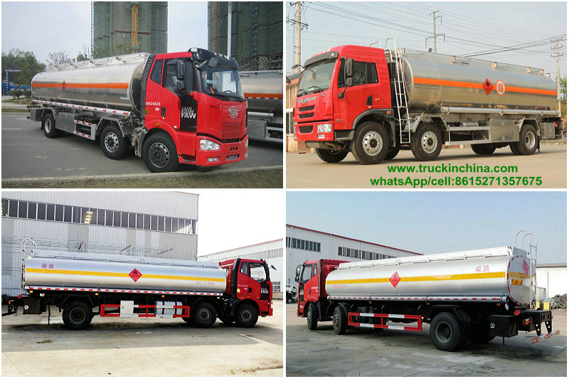 FAW 6X2 aluminium oil tank truck for sale 