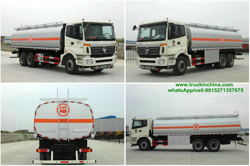 Foton 6x4 Gasoline tanker Truck Capacity 23CBM Tank volume 23000L for sale