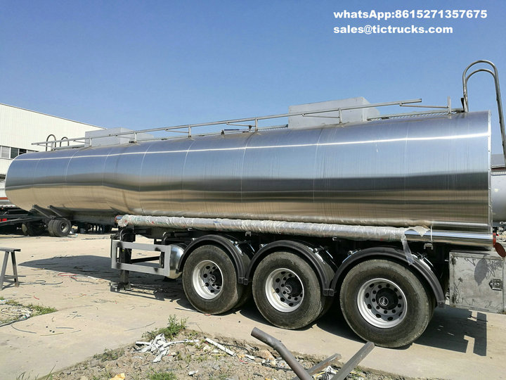 Stainless Steel Tanker Semi Trailer for Ammonium Nitrate, Hot Liquid Sulfur Transport Solution 