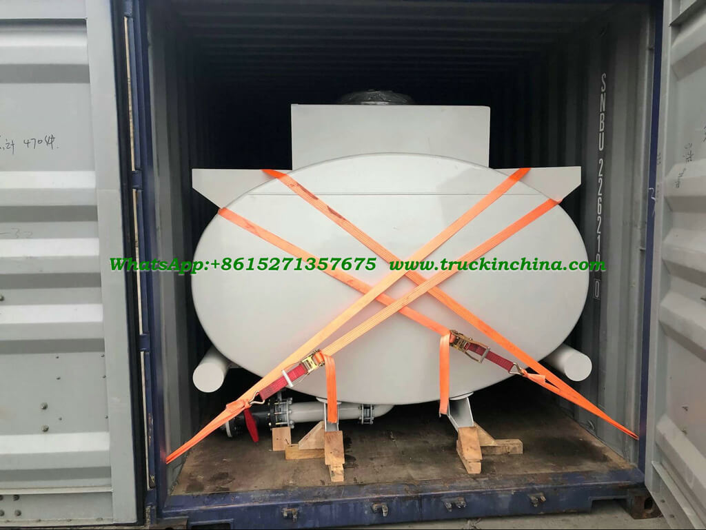  Moblie Hydrochloric Acid Tank Body 10cbm Steel Lined LDPE 16mm Export 