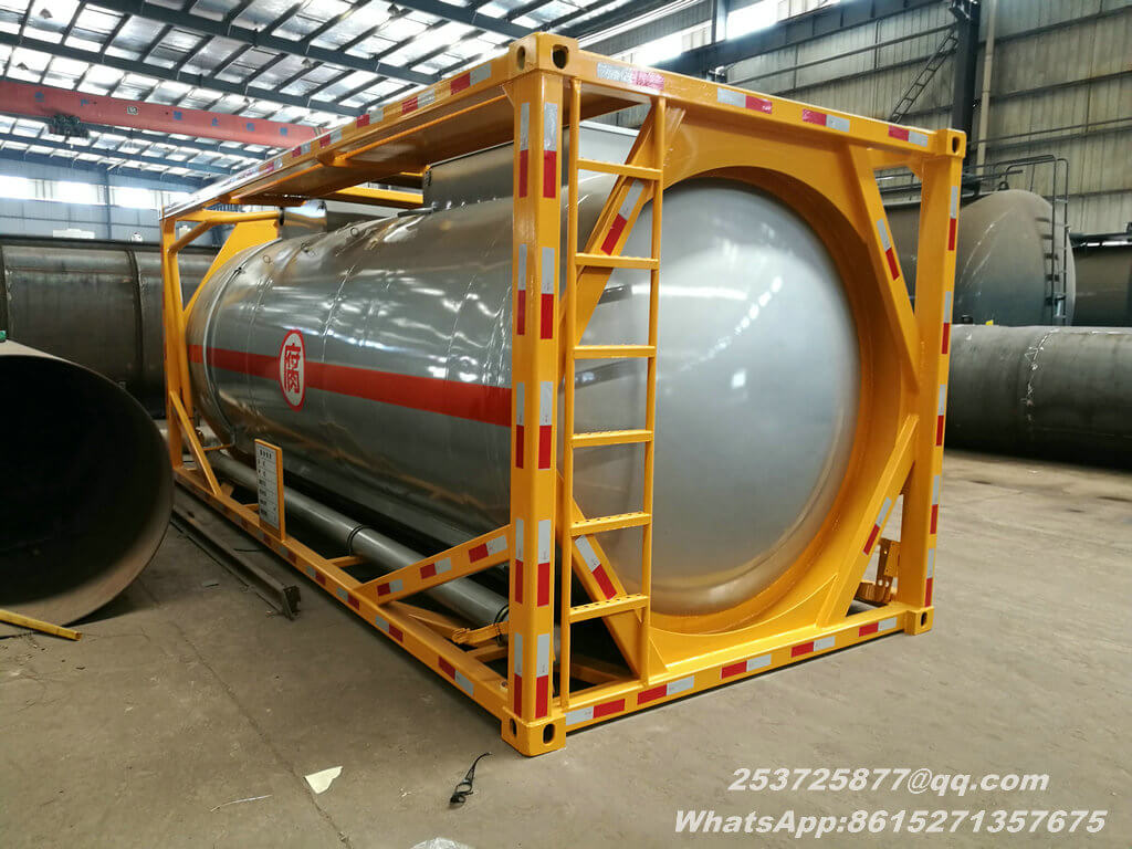 Yellow Phosphorus tank Container 20ft stainless steel with Heating Insulated System 