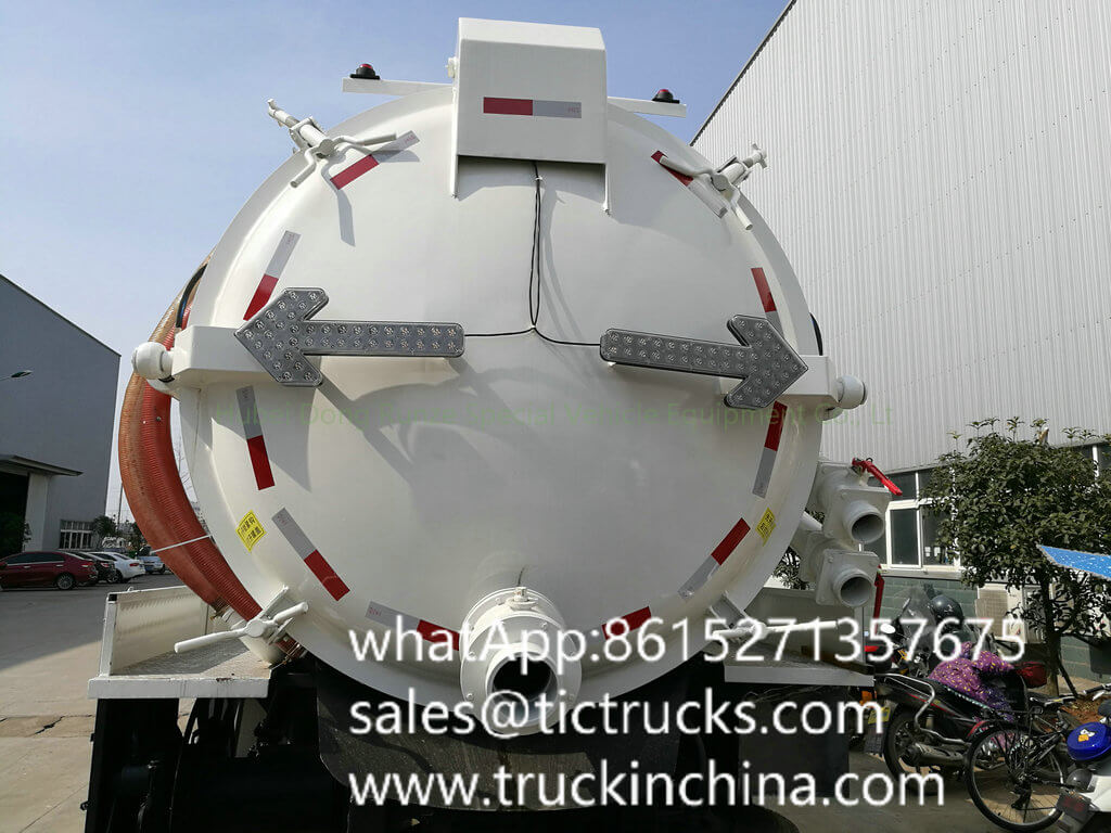 King Run high pressure vacuum tanker truck septik tank truck 10800L,11790L Euro 5 Cummins Engine