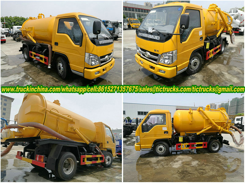  Forton Forland 3000 liter Capacity Sewage Vacuum Suction tank Truck RHD /LHD