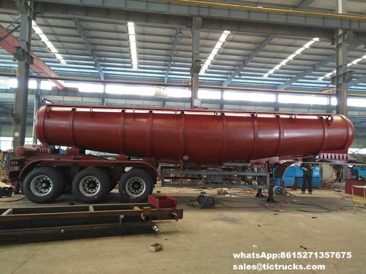 Sulphuric Acid Tanker Trailer V shape 22000L for Zambia,Tanzania 