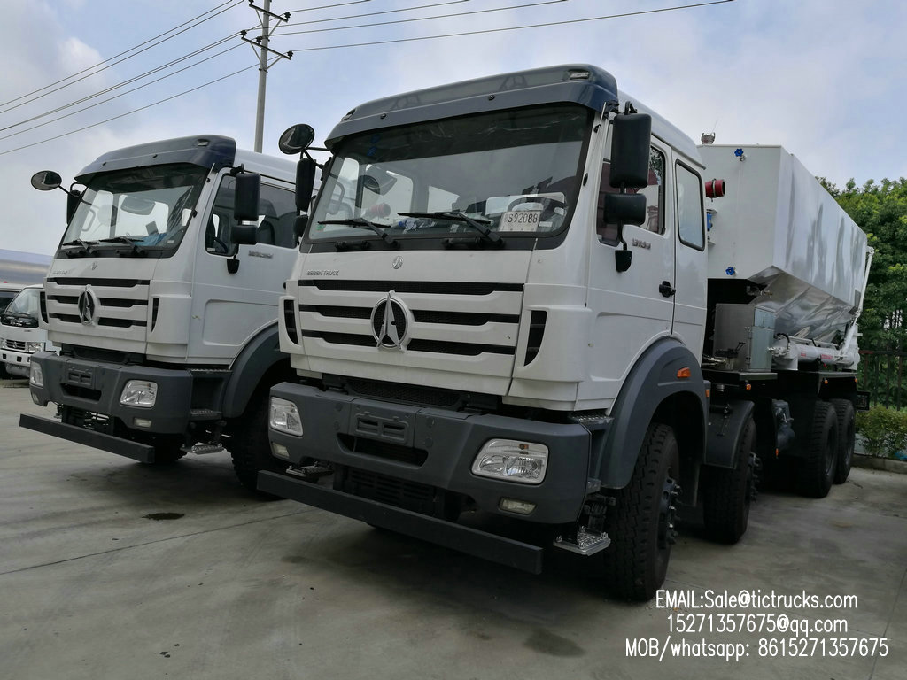 5 untis Beiben 3134 Bulk explosive mix and charge veihcle on site export to africa