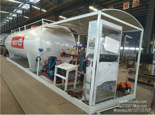 Skid lpg gas station for filling cars 