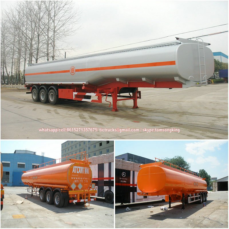  3,4,5 axle fuel tanker trailer Steel, stainless steel or aluminum Featuring specification